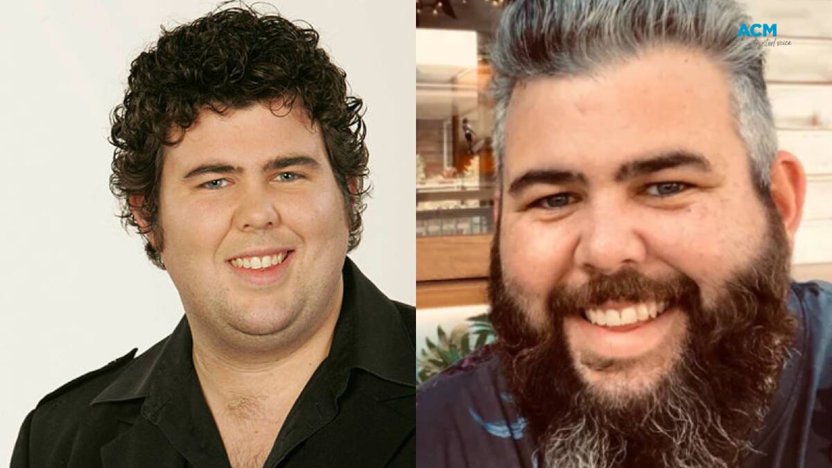 Courtney Murphy in 2004 during his time on Australian Idol (left) and in 2024 (right). Pictures GofundMe/File picture
